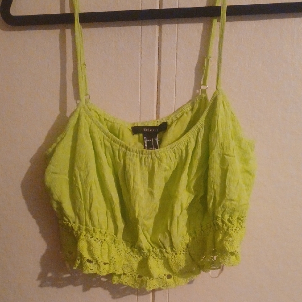 Forever 21 Neon Green Camisole Top